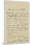 Letter (Ink on Paper)-Claude Monet-Mounted Giclee Print