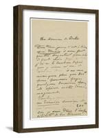 Letter (Ink on Paper)-Claude Monet-Framed Giclee Print