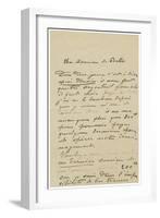 Letter (Ink on Paper)-Claude Monet-Framed Giclee Print