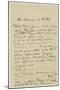 Letter (Ink on Paper)-Claude Monet-Mounted Giclee Print