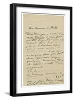 Letter (Ink on Paper)-Claude Monet-Framed Premium Giclee Print