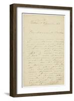 Letter (Ink on Paper)-Claude Monet-Framed Giclee Print