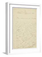 Letter (Ink on Paper)-Claude Monet-Framed Giclee Print