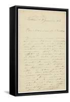 Letter (Ink on Paper)-Claude Monet-Framed Stretched Canvas