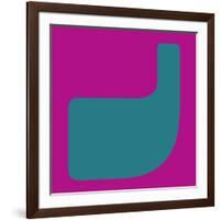 Letter J Green-NaxArt-Framed Art Print