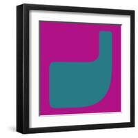 Letter J Green-NaxArt-Framed Art Print