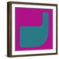 Letter J Green-NaxArt-Framed Art Print