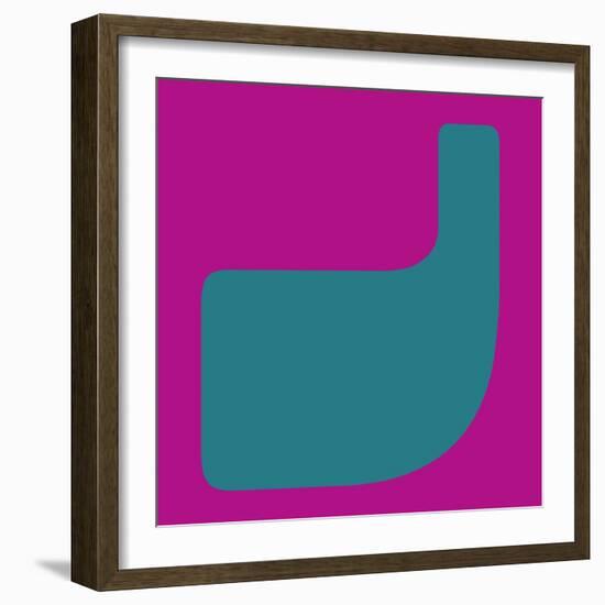 Letter J Green-NaxArt-Framed Art Print