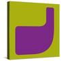 Letter J Purple-NaxArt-Stretched Canvas