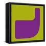 Letter J Purple-NaxArt-Framed Stretched Canvas