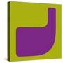 Letter J Purple-NaxArt-Stretched Canvas