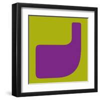 Letter J Purple-NaxArt-Framed Art Print