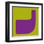 Letter J Purple-NaxArt-Framed Art Print