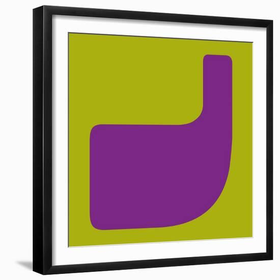 Letter J Purple-NaxArt-Framed Premium Giclee Print