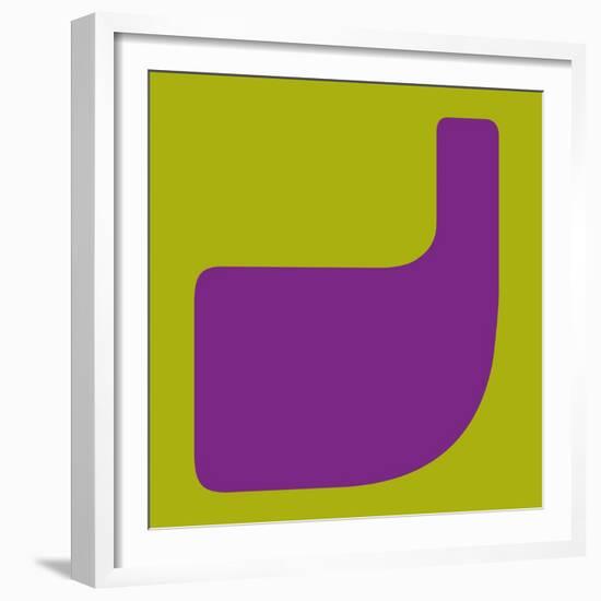 Letter J Purple-NaxArt-Framed Premium Giclee Print