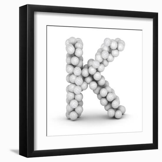 Letter K, From Voleyballs-iunewind-Framed Art Print