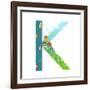 Letter K of the Latin Alphabet Funny Cartoon ABC for Children. for Children Boys and Girls with Cit-Popmarleo-Framed Art Print