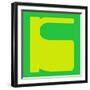 Letter K Yellow-NaxArt-Framed Art Print