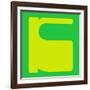 Letter K Yellow-NaxArt-Framed Art Print