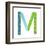 Letter M of the Latin Alphabet Funny Cartoon ABC for Children. for Children Boys and Girls with Cit-Popmarleo-Framed Art Print