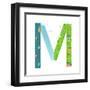 Letter M of the Latin Alphabet Funny Cartoon ABC for Children. for Children Boys and Girls with Cit-Popmarleo-Framed Art Print