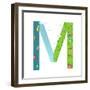 Letter M of the Latin Alphabet Funny Cartoon ABC for Children. for Children Boys and Girls with Cit-Popmarleo-Framed Art Print