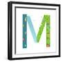 Letter M of the Latin Alphabet Funny Cartoon ABC for Children. for Children Boys and Girls with Cit-Popmarleo-Framed Art Print