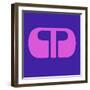 Letter M Purple-NaxArt-Framed Art Print