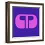 Letter M Purple-NaxArt-Framed Art Print