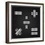 Letter Metal Chrome Ribbon - Mathematical Signs-Ecelop-Framed Art Print