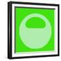 Letter O Green-NaxArt-Framed Art Print