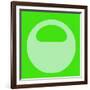 Letter O Green-NaxArt-Framed Art Print