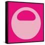 Letter O Pink-NaxArt-Framed Stretched Canvas