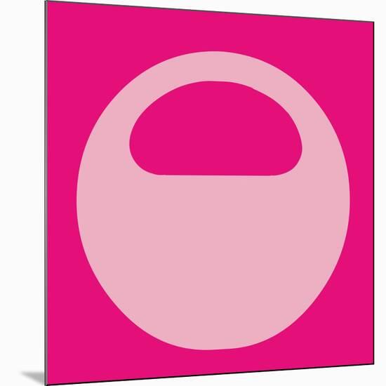 Letter O Pink-NaxArt-Mounted Premium Giclee Print