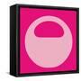 Letter O Pink-NaxArt-Framed Stretched Canvas