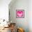 Letter O Pink-NaxArt-Framed Art Print displayed on a wall