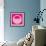 Letter O Pink-NaxArt-Framed Art Print displayed on a wall