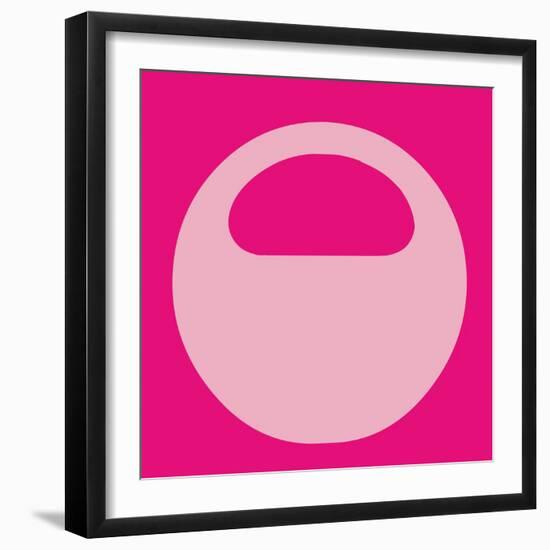 Letter O Pink-NaxArt-Framed Art Print