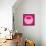 Letter O Pink-NaxArt-Framed Stretched Canvas displayed on a wall