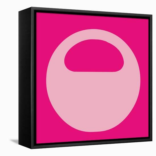 Letter O Pink-NaxArt-Framed Stretched Canvas