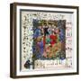 Letter of a medieval drinking song from Windsor Carol Book, circa 1440 miniature-English-Framed Giclee Print