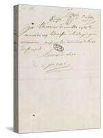 Letter of Cardinal De Rohan Louis Xvi, June 2, 1786-null-Stretched Canvas