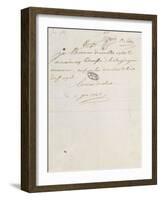 Letter of Cardinal De Rohan Louis Xvi, June 2, 1786-null-Framed Giclee Print