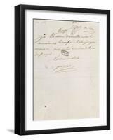 Letter of Cardinal De Rohan Louis Xvi, June 2, 1786-null-Framed Giclee Print