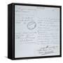 Letter of Recommendation Signed by Napoleon Bonaparte-null-Framed Stretched Canvas