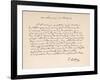 Letter of Thanks from the Italian Composer to a Friend Written in French-null-Framed Art Print