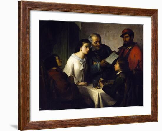 Letter of the Volunteer of 1859-Giuseppe De Nittis-Framed Giclee Print