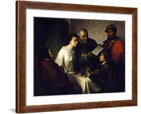 Letter of the Volunteer of 1859-Giuseppe De Nittis-Framed Giclee Print