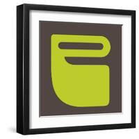 Letter P Green-NaxArt-Framed Art Print