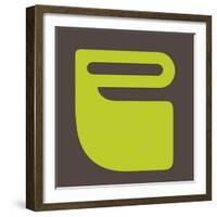 Letter P Green-NaxArt-Framed Art Print